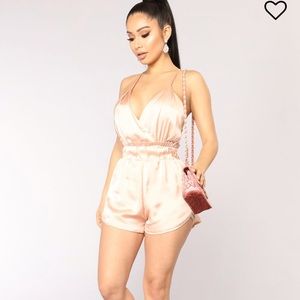 SATIN ROMPER ! Brand new ! In the color BLUSH